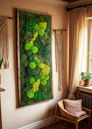 Cuadro de musgo y liquen en tu rincón favorito