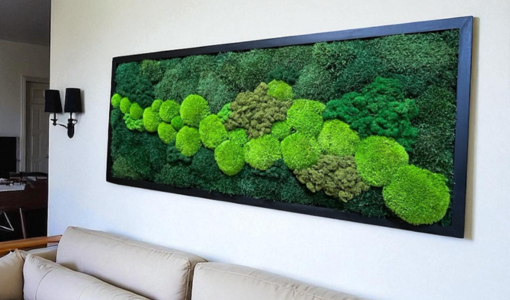 cuadro de musgo bola preservado en salón cuadro de musgo bola preservado en salón