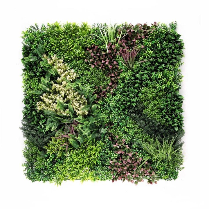 Premium artificial vertical garden wall with realistic green foliage, UV resistant for indoor and outdoor luxury decoration