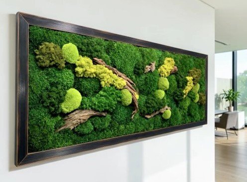 MOSS WALL ART & DRIFTWOOD